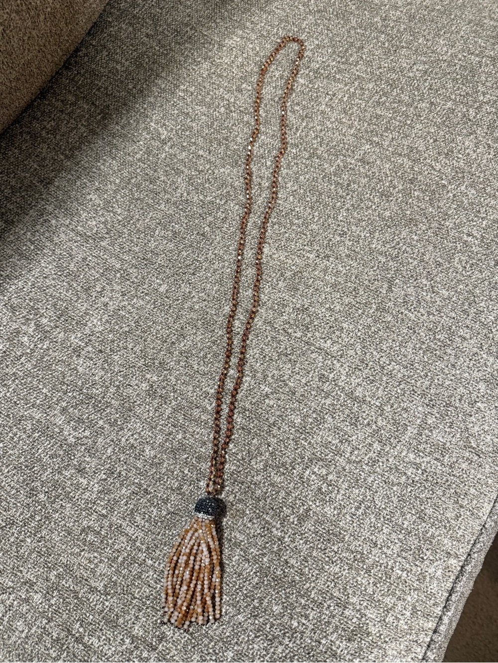 Beaded Tassel Pendant Necklace
